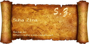 Suha Zina névjegykártya